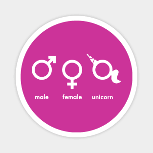 male female unicorn Magnet